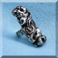 J21. Art Nouveau sterling silver ring. 